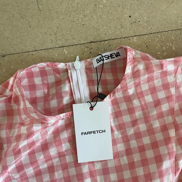 Batsheva Gingham-check Silk Minidress - Picture 7 of 7